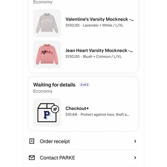 💜PARKE Valentine Collection Lavender L-XL In Hand Ready to Ship! - Picture 8 of 8